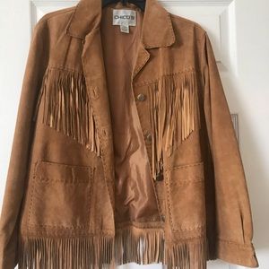 Suede fringe jacket